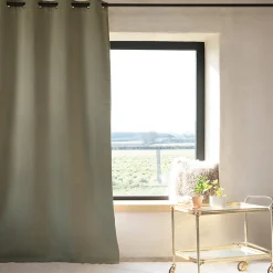Outlet Home Maison Rideau 100% occultant thermique phonique chiné (135x260 cm - Kaki)