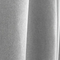 Outlet Home Maison Rideau à oeillets en velours chenillé (140x240 cm - Gris clair)