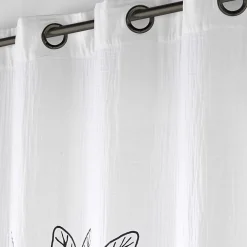 Best Douceur D'Intérieur Rideau a oeillets 140 x 240 cm en gaze de coton imprime Oasia