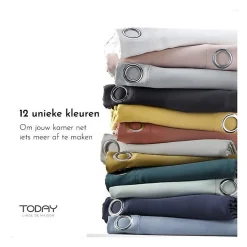 Today Rideau a oeillets - 140X240 - Denim - Essential - 356011* Rideau Thermique