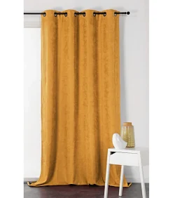 Best Linder Rideau "Alaska" isolant 3 en 1 thermique, phonique et obscurcissant - 140x260cm - Moutarde