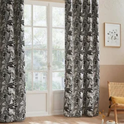 Atmosphera Créateur D'Intérieur Rideau Bejuco à motifs jacquard - à oeillets - noir 140x260 cm - Atmosphera* Rideau Occultant