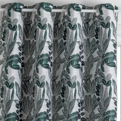 Atmosphera Créateur D'Intérieur Rideau Bejuco à motifs jacquard - à oeillets - vert cèdre 140x260 cm - Atmosphera* Rideau Occultant