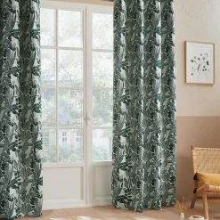 Atmosphera Créateur D'Intérieur Rideau Bejuco à motifs jacquard - à oeillets - vert cèdre 140x260 cm - Atmosphera* Rideau Occultant