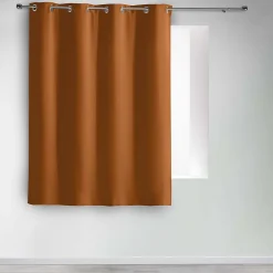 Clearance Douceur D'Intérieur Rideau court obscurcissant 90 % adapté radiateur (135x180 cm - Orange Foncé)