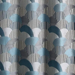 Online Home Maison Rideau d'ameublement à jacquard arrondi (140x260 cm - Bleu)