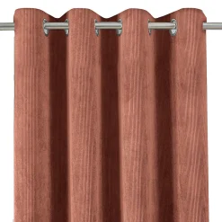 Clearance GoodHome Rideau effet velours Carrington l.135 x H.260 cm marron
