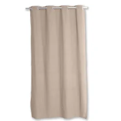 Online Home Maison Rideau en coton recyclé - Effet chiné (135x240 cm - Naturel)