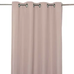 Clearance GoodHome Rideau effet lin rose H.260 x l.140 cm