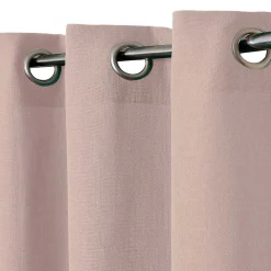 Clearance GoodHome Rideau effet lin rose H.260 x l.140 cm