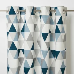 Clearance GoodHome Rideau Rima bleu l.140 x H.260 cm