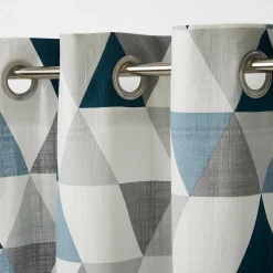 Clearance GoodHome Rideau Rima bleu l.140 x H.260 cm