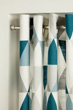 Clearance GoodHome Rideau Rima bleu l.140 x H.260 cm