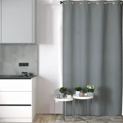 Best Dylrev Rideau isolant Thermique et Phonique à œillets 140x240cm prêt à poser, Gris
