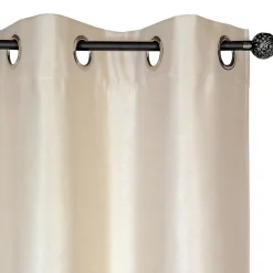 Outlet Dylrev Rideau isolant thermique à œillets, doublure polaire beige taupe L.240 x l.140cm