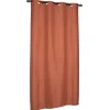 Discount Dylrev Rideau isolant thermique à œillets, doublure polaire marron camel L.240 x l.140cm