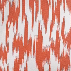 New Linder Rideau jacquard motif ikat en fils upcyclés (140x280 cm - Terracotta)