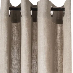 Best Deko & Co Rideau lin oeillets naturel 140x250