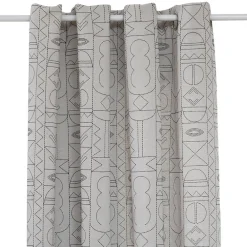 Atmosphera Créateur D'Intérieur Rideau Malakite jacquard noir & blanc 140x260cm - Atmosphera* Rideau Occultant