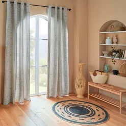 Atmosphera Créateur D'Intérieur Rideau Malakite jacquard noir & blanc 140x260cm - Atmosphera* Rideau Occultant