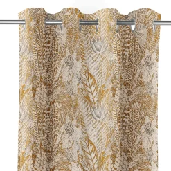 Clearance GoodHome Rideau Mokau l.140 x H.260 cm jaune