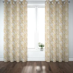 Clearance GoodHome Rideau Mokau l.140 x H.260 cm jaune