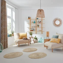 Clearance GoodHome Rideau Mokau l.140 x H.260 cm jaune