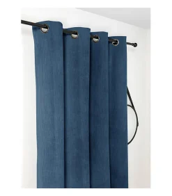 Clearance Linder Rideau Obsurcissant Thermique et isolant "ALBERTA" - 140x260cm - Bleu Marine