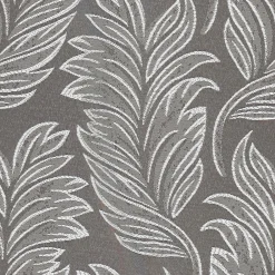 Clearance Dylrev Rideau occultant à œillets imprimé feuilles gris L.240 x l.140cm