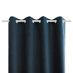 Best GoodHome Rideau occultant à œillets effet chenille Isti bleu marine L.260 x l.140cm