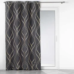 Paris Prix Rideau occultant à impressions métallisées (135x240 cm - Gris anthracite)* Rideau Occultant
