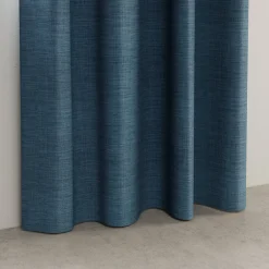 Clearance GoodHome Rideau occultant à oeillets bleu L.260 x l.140 cm , Novan