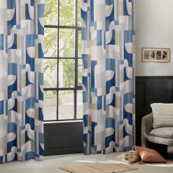 Atmosphera Créateur D'Intérieur Rideau occultant Elena bleu 135x260cm - Atmosphera* Rideau|Rideau Occultant