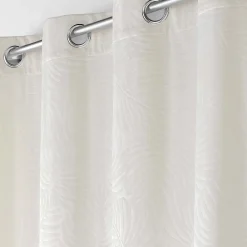 Clearance Douceur D'Intérieur Rideau occultant en velours feuilles de monstera (140x240 cm - Naturel)