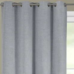 Best Home Maison Rideau occultant et thermique chiné (140x260 cm - Gris clair)
