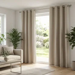 Best GoodHome Rideau occultant Vestris coloris naturel l.140 x h.260 cm