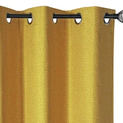 Best Rideau occultant ocre chiné aspect lin l.140 x H.240cm
