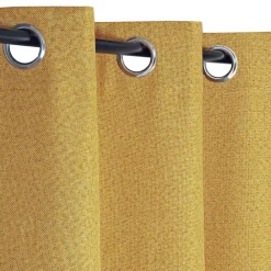 Best Rideau occultant ocre chiné aspect lin l.140 x H.240cm