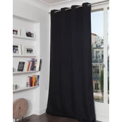 Sale Moondream Rideau occultant Oeillets Noir MC710 140 x 260 (LxH)