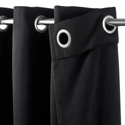 Best GoodHome Rideau occultant thermique Vestris noir L.260 x l.140 cm