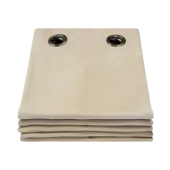 Best Moondream Rideau Occultant Total Velours Oeillets Beige MC15 135 x 260 (LxH)