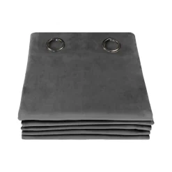 Sale Moondream Rideau Occultant Total Velours Oeillets Gris MC09 135 x 260 (LxH)