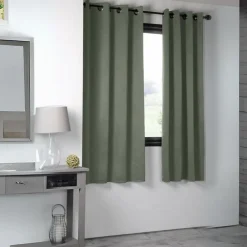 Discount Lovely Casa Rideau occultant uni 210gr/m2 (135x250 cm - Kaki)