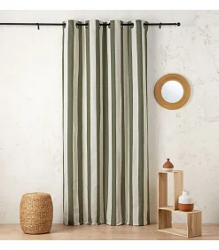 Clearance Linder Rideau "Sunset" en coton recyclé 145 x 280 cm - 145x280cm - Vert kaki