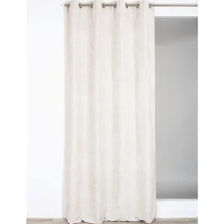 Rocle Rideau tamisant à œillets effet jacquard Olbia beige H.260 x l.140cm* Rideau|Rideau Tamisant