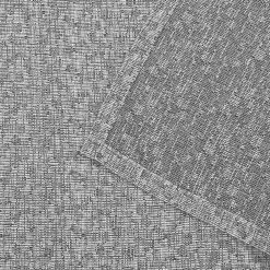 Clearance GoodHome Rideau tamisant à œillets effet jacquard Jind gris clair H.260 x l.140cm