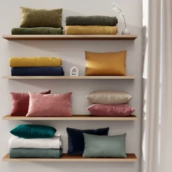 Best GoodHome Rideau tamisant à œillets effet velours Valgreta vert foncé H.260 x l.140cm
