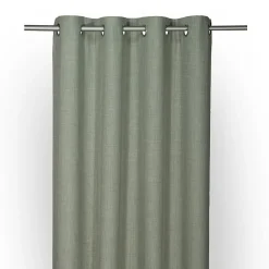 Best GoodHome Rideau tamisant à œillets effet tissé Novan vert sauge H.260 x l.140cm