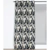 Rocle Rideau tamisant à œillets effet jacquard Janis feuillage noir H.260 x l.140cm* Rideau|Rideau Tamisant