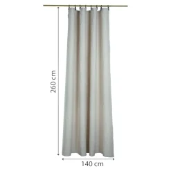 Clearance GoodHome Rideau tamisant à œillets en lin Ambala beige lin H.260 x l.140cm
